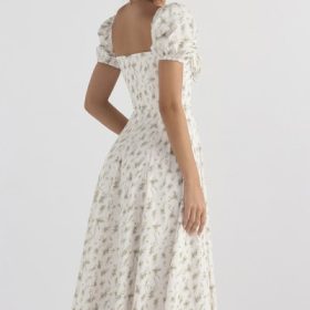 Tallulah Garden Print Puff Sleeve Midi Sundress