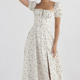 Tallulah Garden Print Puff Sleeve Midi Sundress - Image 5