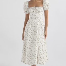 Tallulah Garden Print Puff Sleeve Midi Sundress - Image 6
