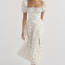 Tallulah Garden Print Puff Sleeve Midi Sundress - Image 7