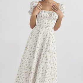 Tallulah Garden Print Puff Sleeve Midi Sundress - Image 8