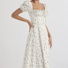 Tallulah Garden Print Puff Sleeve Midi Sundress - Image 11